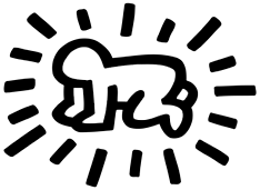 Keith Haring's iconic Radiant baby
