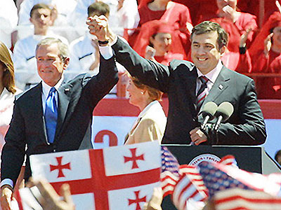 Saakashvili con Bush