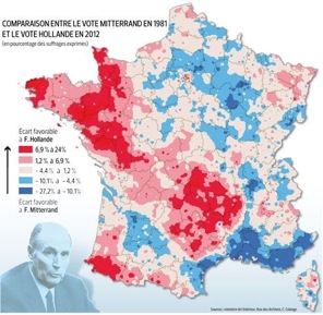 france map2 Francia: come cambia la geografia del voto