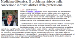 Medicina difensiva: i medici non sono assassini