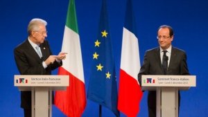Monti e Hollande: i compagni di merende e la torta del TAV