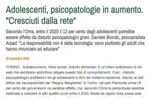 In aumento le malattie psichiatriche tra gli adolescenti. Colpa di internet?