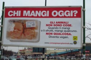 Pubblicità vegan shock a Grosseto
