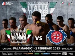 A Caserta torna la grande boxe con i “Dolce & Gabbana Italia Thunder”