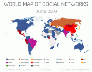 Mappa Social Network - dal 2009 al 2011