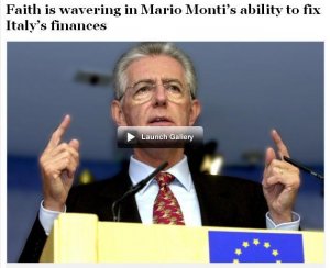 Il Washington Post critica Monti: "La fiducia degli italiani vacilla"