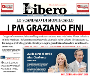 Libero: numero da collezione... poi ci sarebbero pure le Tangenti, l'Ad Personam, la Minorenne e Cosa Nostra...
