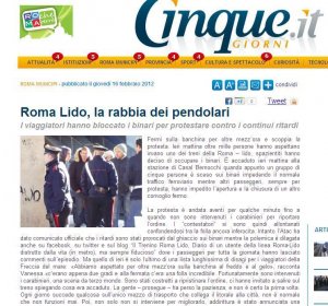 Roma Lido, la rabbia dei pendolari