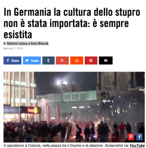 I fatti di Colonia e la cultura dello stupro: in Germania è sempre esistita
