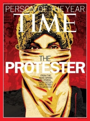 Il manifestante personaggio dell'anno