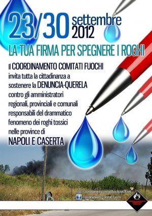 Succivo: il Movimento Cinque Stelle scende in piazza contro i roghi tossici