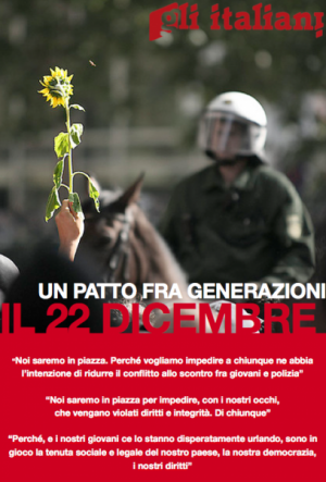 Appello per le manifestazioni del 22 dicembre