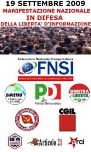 La stampa contro gli attacchi del premier: manifestazione a Roma il 19 settembre