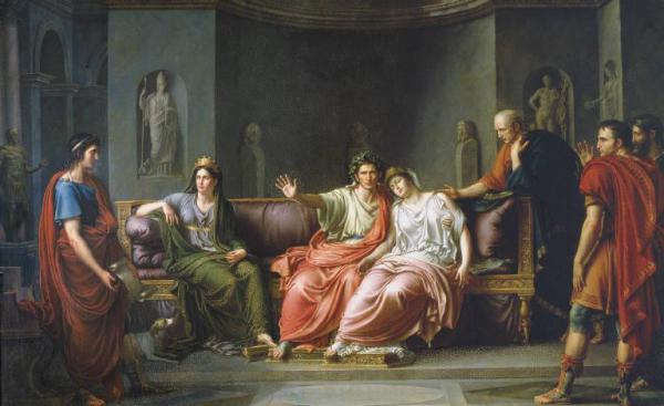 Virgilio legge il sesto libro dell'Eneide alla corte di Augusto Wicar, Jean-Baptiste