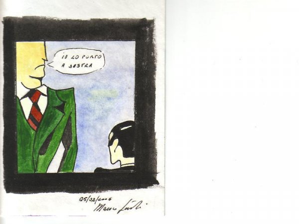 L'on. Fini dal sarto