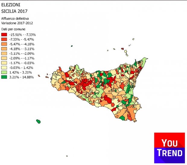 afflu sicilia var 2012 Cosè successo alle elezioni regionali in Sicilia