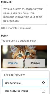 Screenshot of the Jetpack Social Sidebar Editor