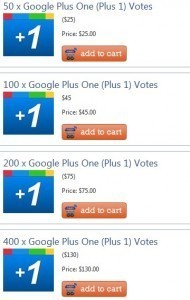 I click del +1 di Google in vendita