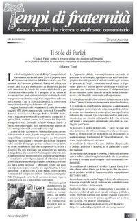 Tempi di Fraternità - donne e uomini in ricerca e confronto comunitario con "Il Sole di Parigi"