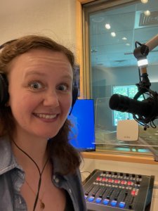 Photo of Lily at the Radio Station