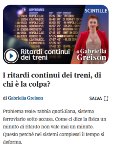 i treni in ritardo, di chi è la colpa?
