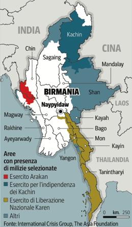 Strage dell'esercito di Myanmar: almeno 28 civili uccisi in un campo per sfollati