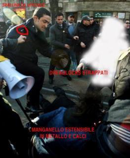 La brutalità del carabiniere alla manifestazione studentesca
