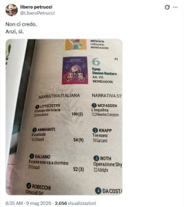 classifica dei libri più venduti