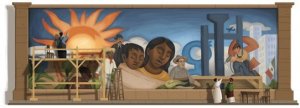 Il doodle di Google è un murales di Diego Rivera