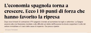 Spagna, la ripresa assai poco umana