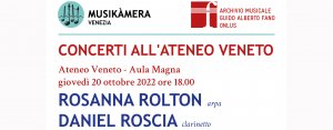Cinque concerti All'Ateneo Veneto