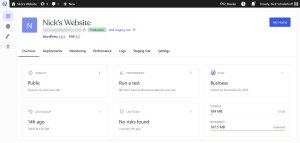 WordPress.com hosting interface