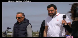 Lampedusa: la visita di Matteo Salvini