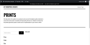 A clean WordPress installation.