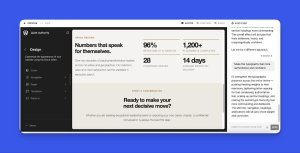 Screenshot of the WordPress AI Website Builder.