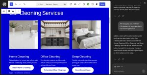Screenshot of the WordPress.com AI Assistant.