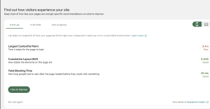 Screenshot of the Google Site Kit plugin.