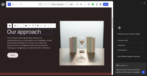 Screenshot of the WordPress.com AI Assistant