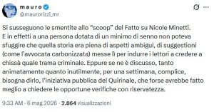 tweet su Minetti - 2