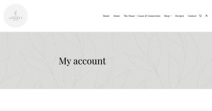 Screenshot of the website's client area.