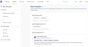 Screenshot of the SureRank plugin.