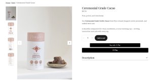 Screenshot of the Product Page.