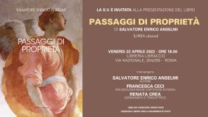 Roma | Presentazione del romanzo "Passaggi di proprietà" di Salvatore Enrico Anselmi