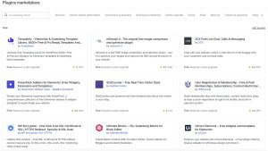Screenshot of the WordPress.com Plugins marketplace.