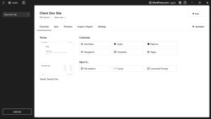 Screenshot of the WordPress Studio local site development tool.
