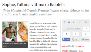 Balotelli "trombeur de femme": i francesismi del Corriere