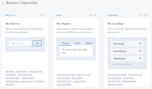 Screenshot of interactive elements for WordPress