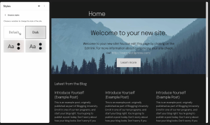 Animated GIF demonstrating Fewer Theme Styles