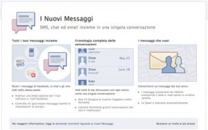 Facebook unisce Email, Chat ed SMS