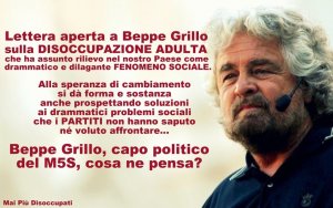 Lettera aperta a Beppe Grillo sulla disoccupazione over 35